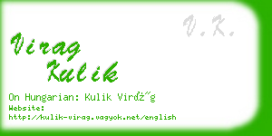 virag kulik business card